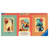 Ravensburger Ukiyo-E Cat Warrior, Red Panda & Dragon 3x100 Brikker Ravensburger Ukiyo-E Cat Warrior, Red Panda & Dragon 3x100 Brikker