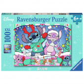 Ravensburger: Disney Stitch Jul 100 XXL Brikker Ravensburger: Disney Stitch Jul 100 XXL Brikker