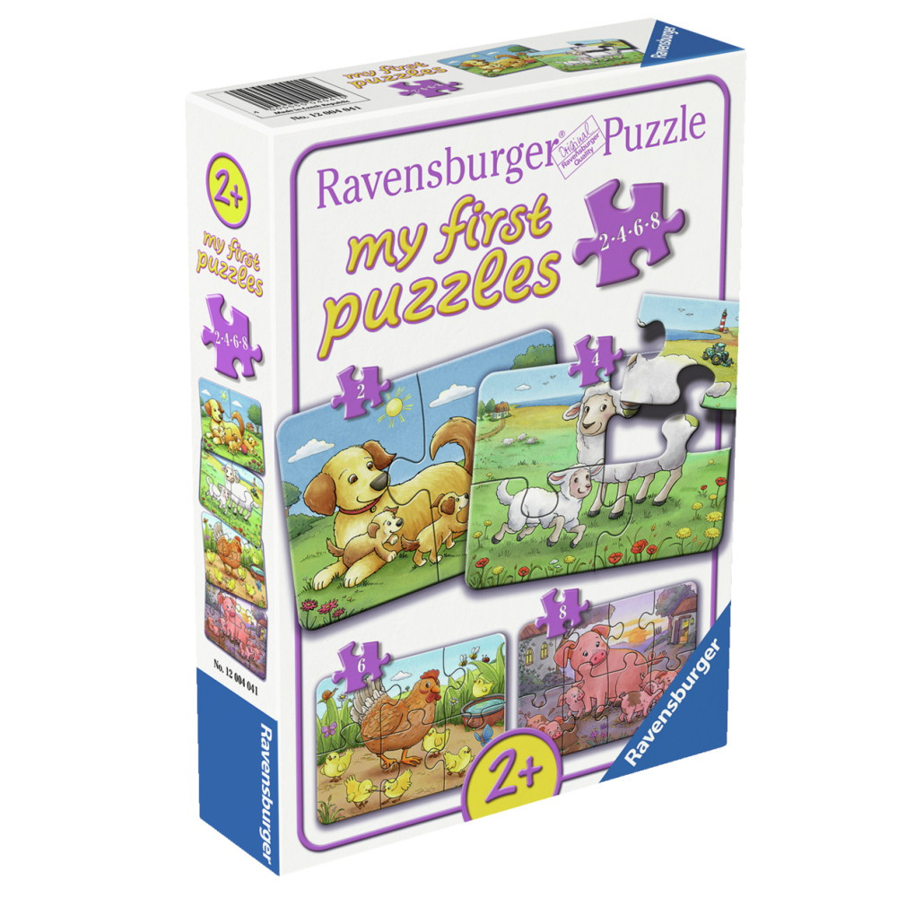 Ravensburger: Familier med husdyr 2-8 Brikker
