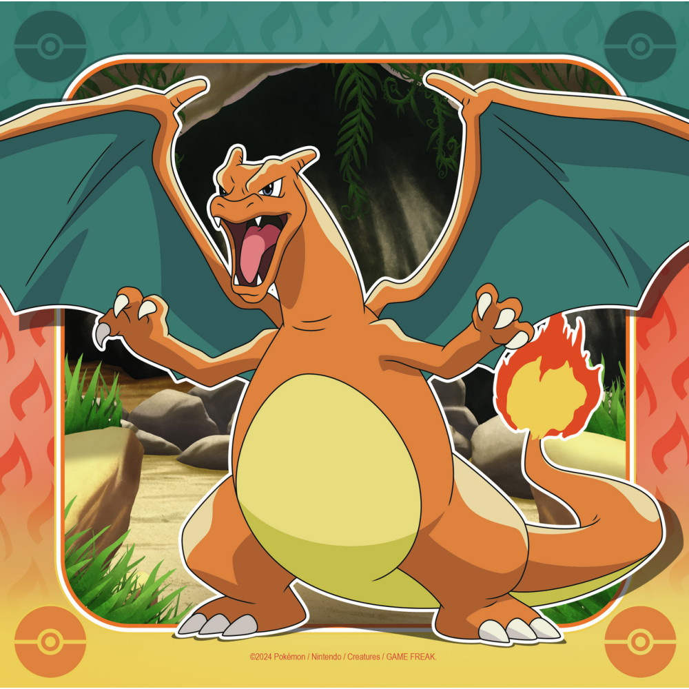 Ravensburger: Pikachu, Charizard and Eevee! 3x49 Brikker