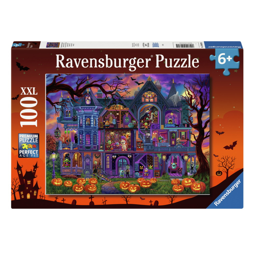 Ravensburger: Monster House Party 100 XXL Brikker