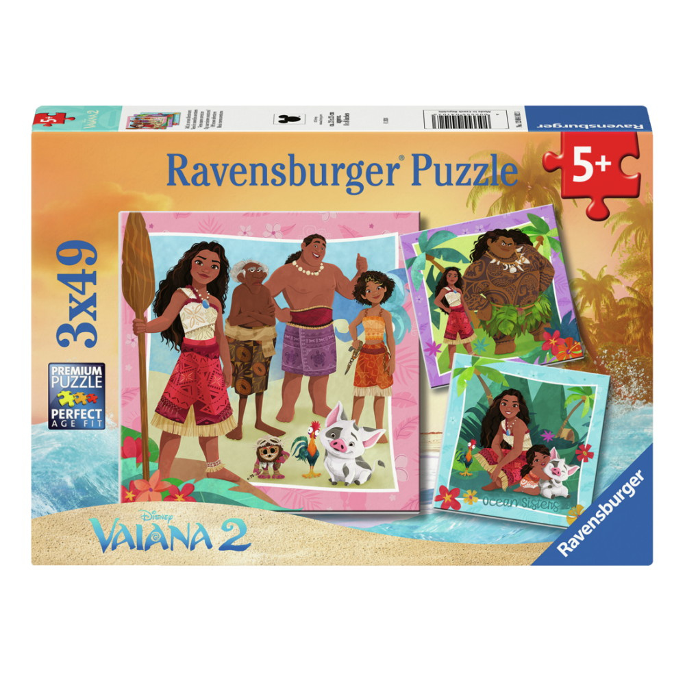 Ravensburger: Disney Vaiana 2 3x49 Brikker