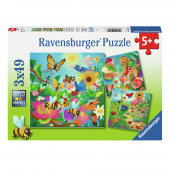 Ravensburger: Insekter, Insekter, Insekter 3x49 Brikker Ravensburger: Insekter, Insekter, Insekter 3x49 Brikker
