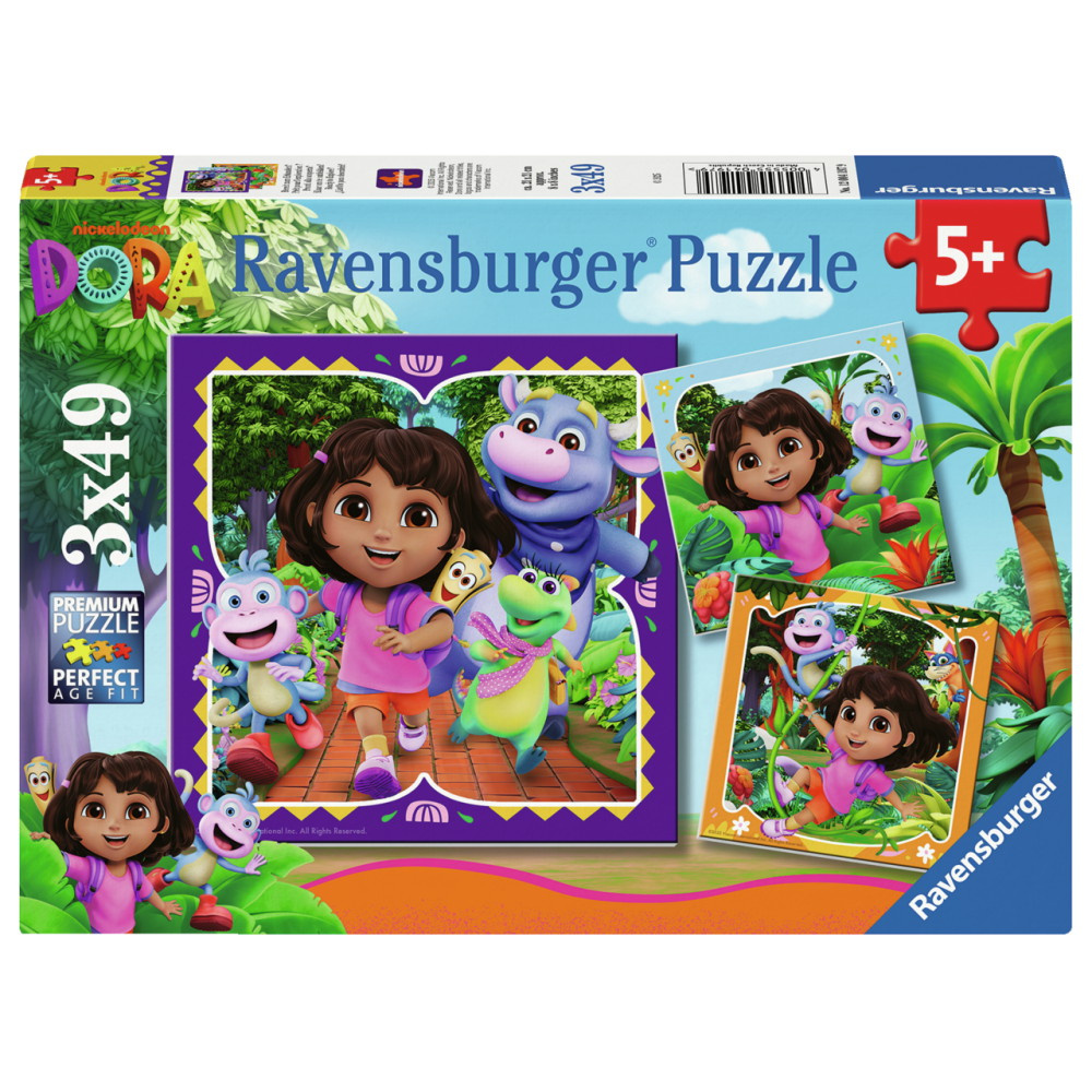 Ravensburger: Dora the Explorer 3x49 Brikker