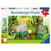 Ravensburger: Animal Friends in Nature 2x12 Brikker Ravensburger: Animal Friends in Nature 2x12 Brikker