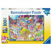 Ravensburger: A Day in Chaosville 100 XXL Brikker Ravensburger: A Day in Chaosville 100 XXL Brikker