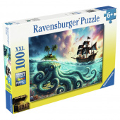 Ravensburger: Octopus Treasure 100 XXL Brikker Ravensburger: Octopus Treasure 100 XXL Brikker