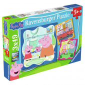 Ravensburger: Peppa Pig Family Firsts! 3x49 Brikker Ravensburger: Peppa Pig Family Firsts! 3x49 Brikker