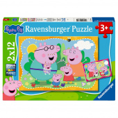 Ravensburger: Peppa Pig Happy Families 2x12 Brikker Ravensburger: Peppa Pig Happy Families 2x12 Brikker