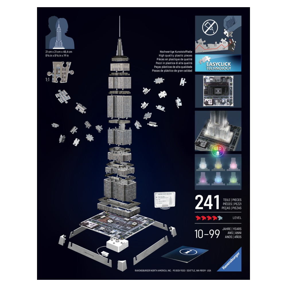 Ravensburger Iconics Empire State Building LED 216 Brikker
