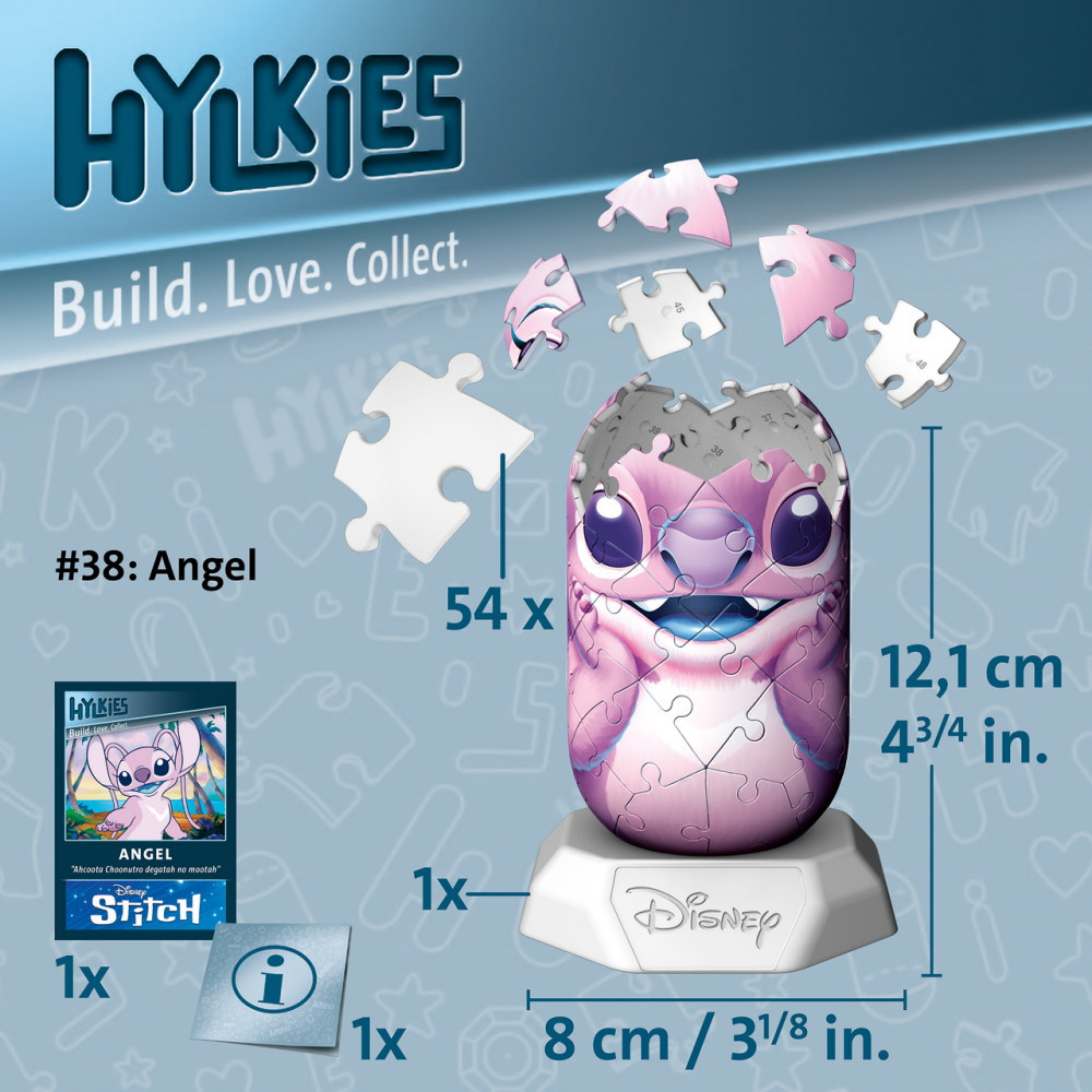 Ravensburger 3D: Hylkies Angel 54 Brikker