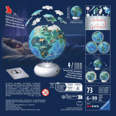 Ravensburger 3D - Jordglob Med Natlampe 73 brikker Ravensburger 3D - Jordglob Med Natlampe 73 brikker