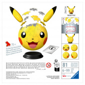 Ravensburger 3D Pokémon Pikachu med ører 72 Brikker Ravensburger 3D Pokémon Pikachu med ører 72 Brikker