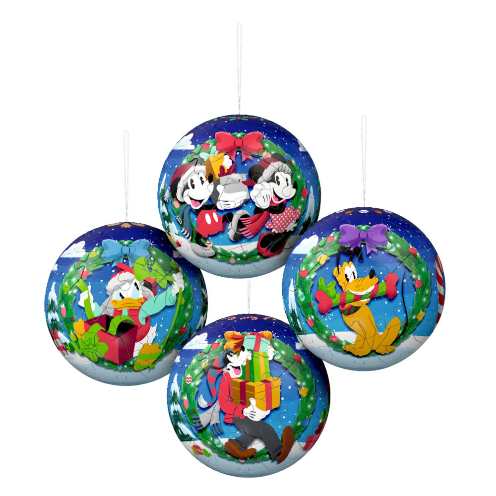 Ravensburger 3D - Disney Julekugler 4x54 brikker