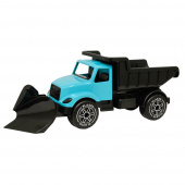 Plasto Stor Lastbil med Plov - Turkis/Sort Plasto Stor Lastbil med Plov - Turkis/Sort