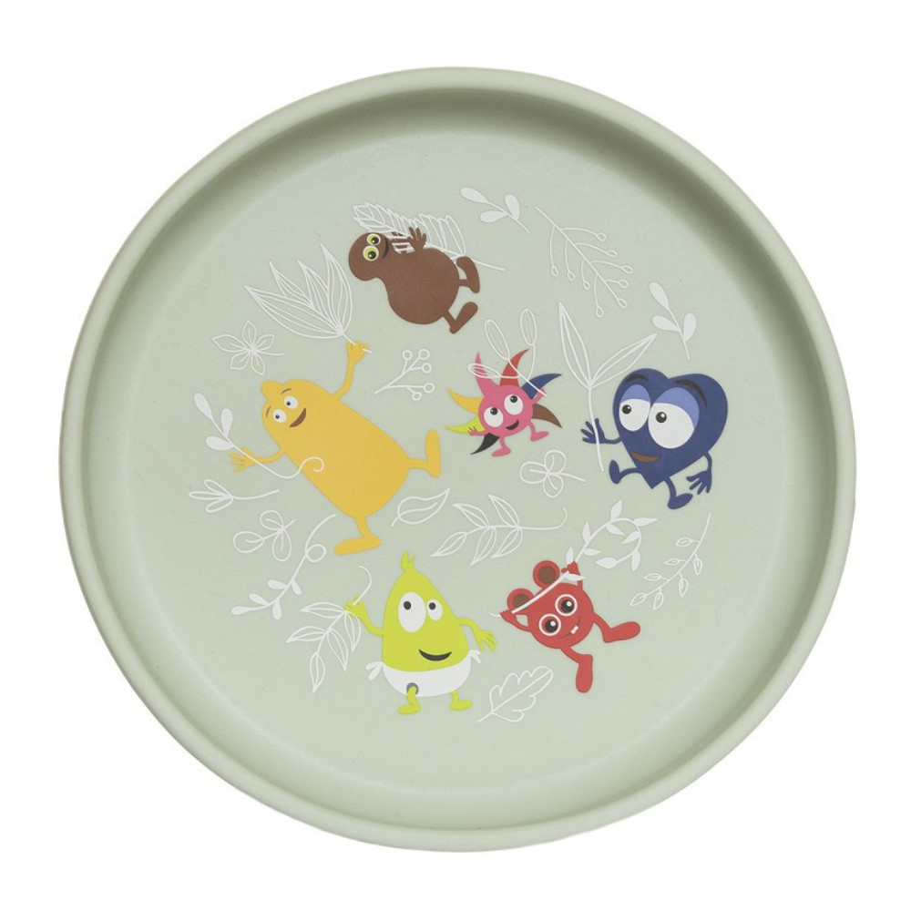 Teddykompaniet - Babblarna- Silikonetallerken, I naturen