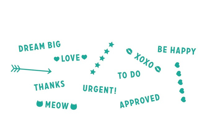 Just my type, rotary stamp with stamp pad