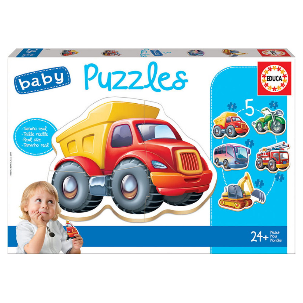 Puslespil Baby Vehicles 3-5 Brikker