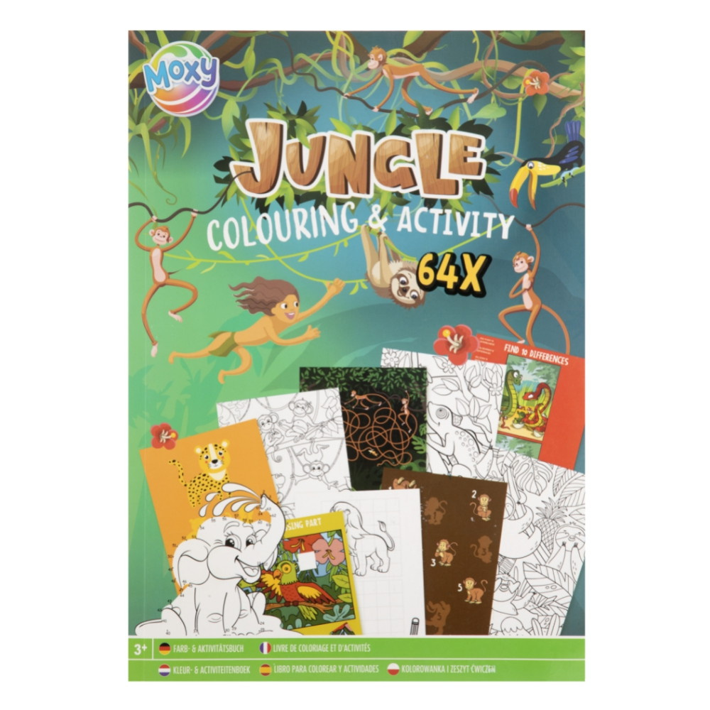 Malebog og puslespil Jungle