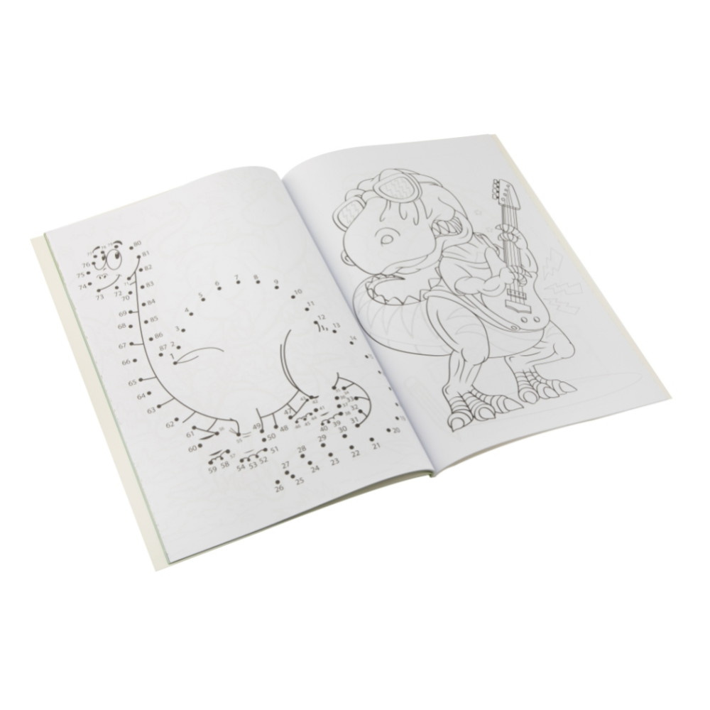 Malebog og puslespil Dino