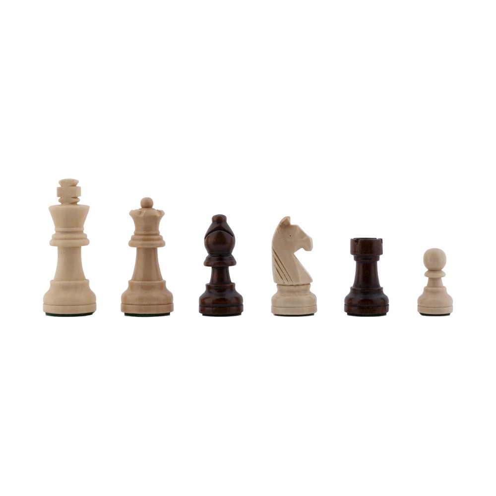 Chess Set Beech with walnut (33mm)