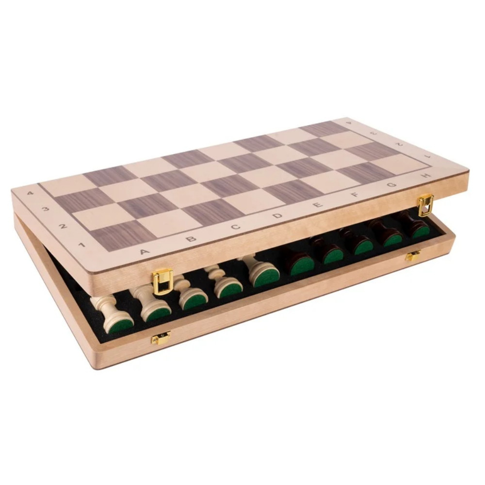 Longfield Chess Set Walnut & Maple 50 mm