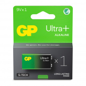 GP Ultra+ 9V-batteri, 6LR61, 1-pc GP Ultra+ 9V-batteri, 6LR61, 1-pc