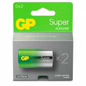 GP Super Alkaline D-battery 13A/LR20, 2-pc GP Super Alkaline D-battery 13A/LR20, 2-pc