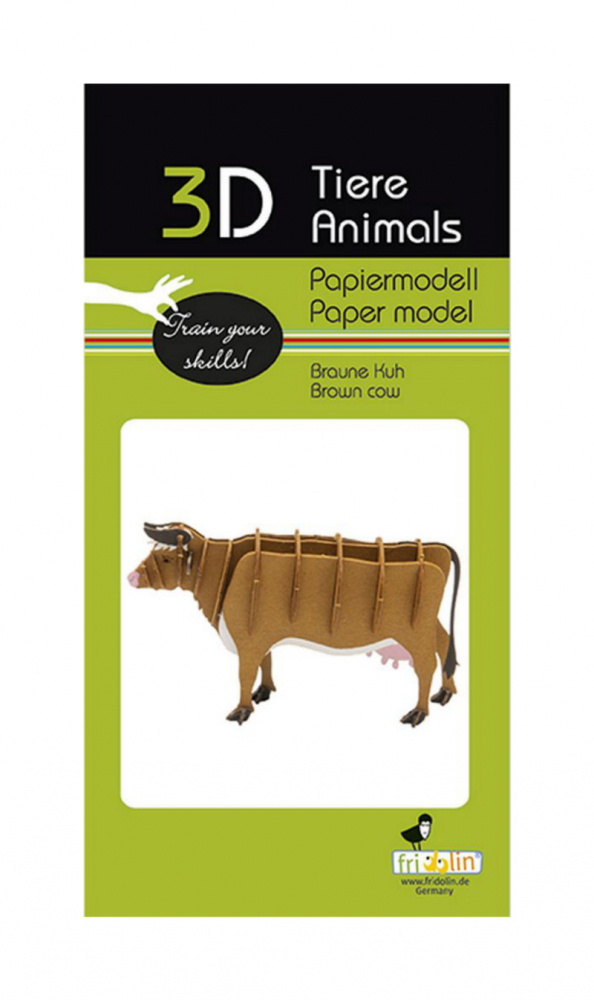 3D papirpuslespil, Ko, Brun