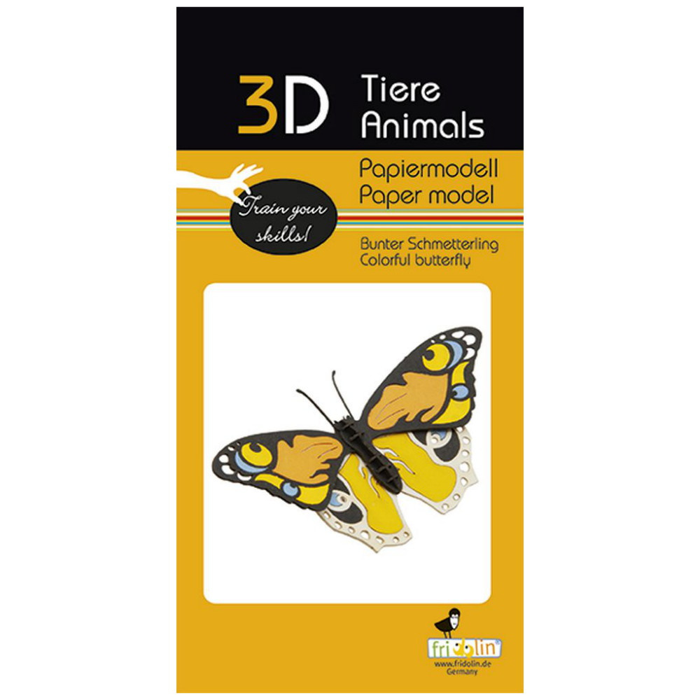 3D papirpuslespil, Farverig sommerfugl