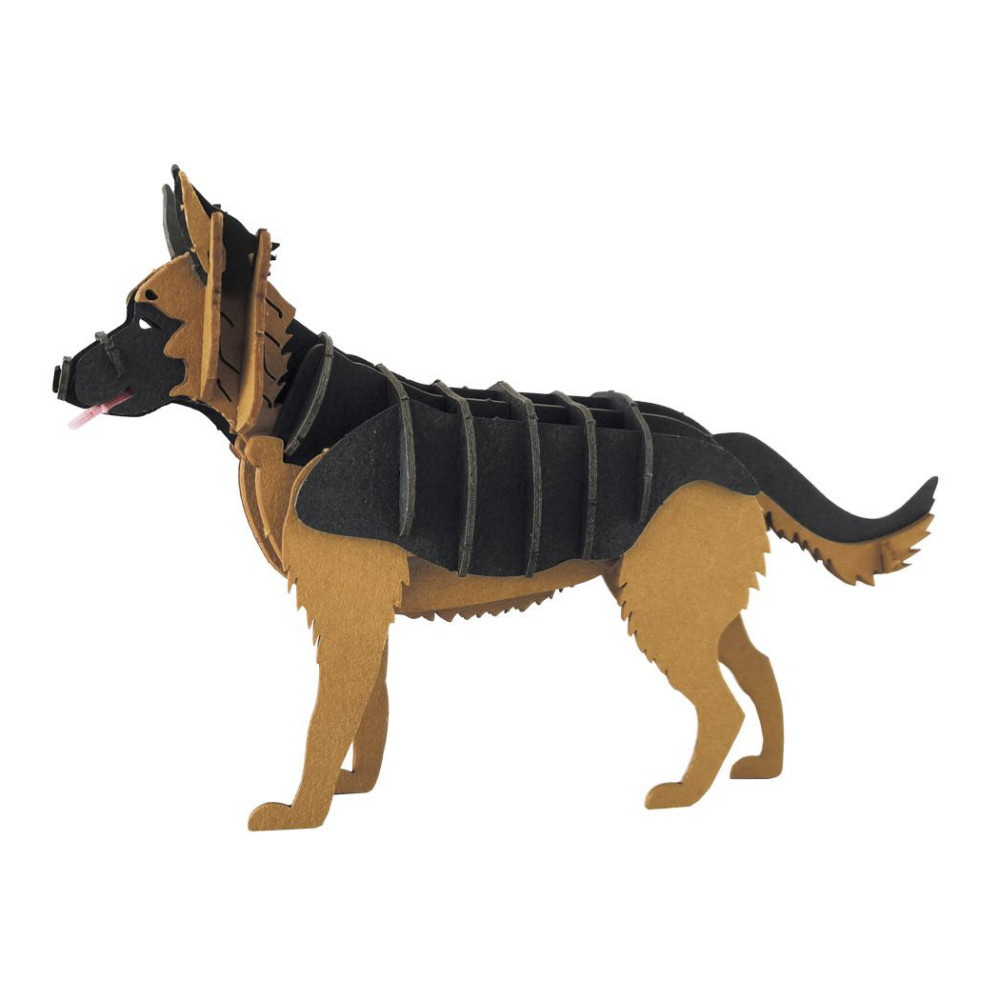 3D papirpuslespil, schæferhund