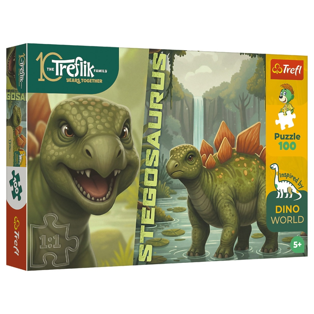 Trefl Puslespil: Dino World Stegosaurus 100 Brikker