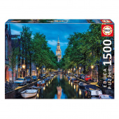 Educa: Amsterdam Canal at dusk 1500 brikker