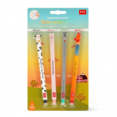 Gel pens with erasable ink, 4-pack - Farm animals Gel pens with erasable ink, 4-pack - Farm animals