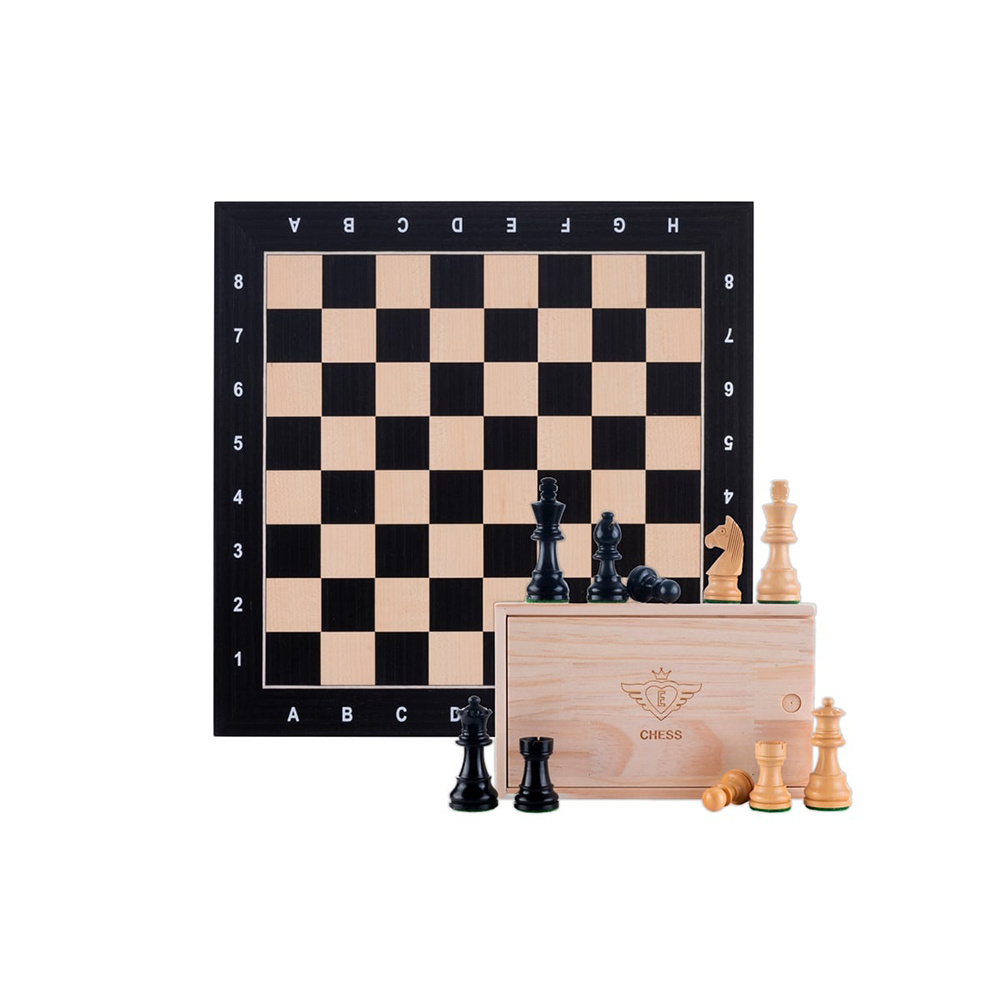 Longfield Chess Set Black Maple NL 50 mm