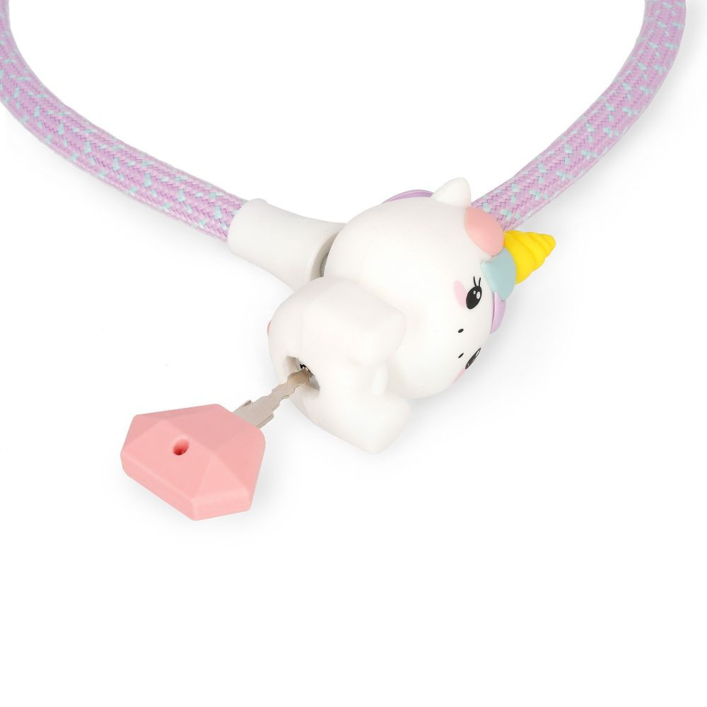 Cykellås med nøgle - Enhjørning