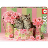 Educa Kittens With Roses 500 Brikker