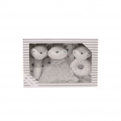 Fleece tæppe og udstoppede dyregavesæt Grå ræv Fleece tæppe og udstoppede dyregavesæt Grå ræv