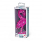 Minilampe, Flamingo med glitter
