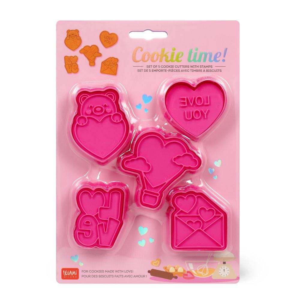 Cookie cutters with stamps, Love