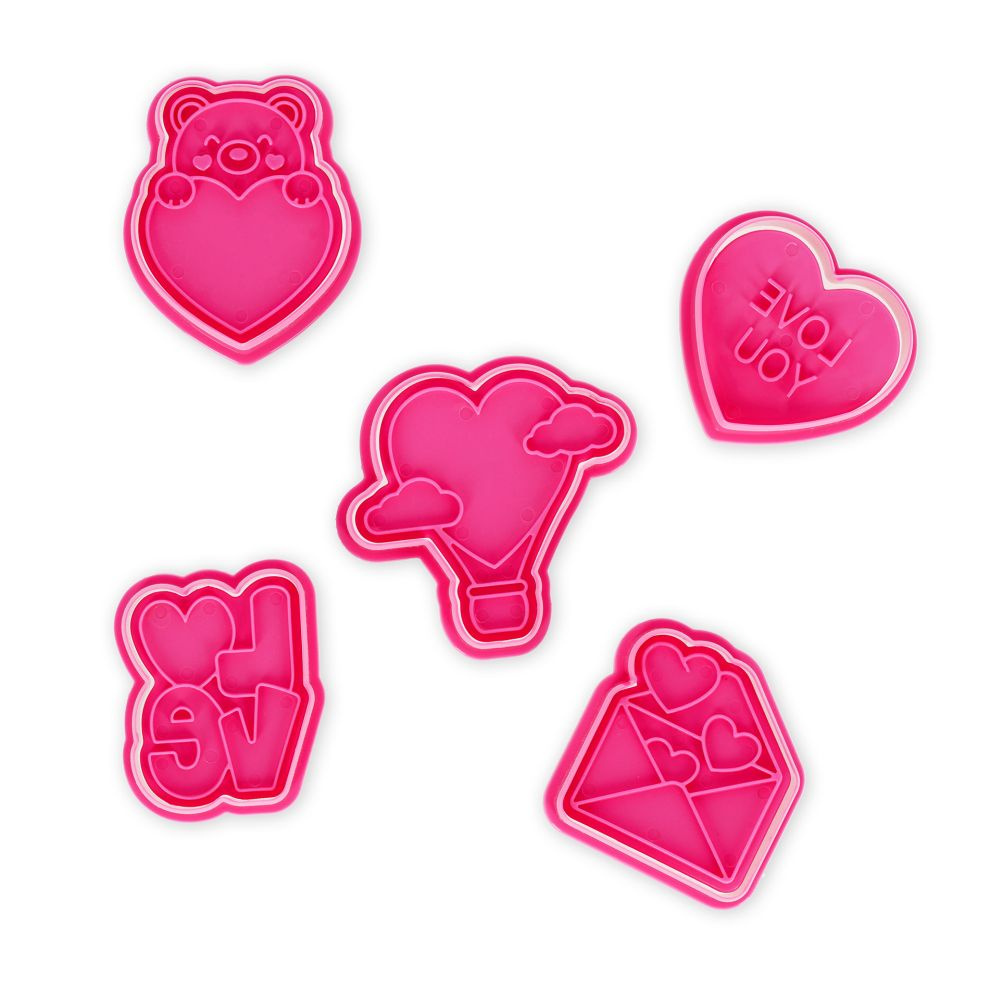 Cookie cutters with stamps, Love