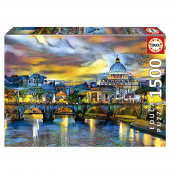 Educa Peter s Basilica And The St. Angelo Bridge 1500 Brikker Educa Peter s Basilica And The St. Angelo Bridge 1500 Brikker