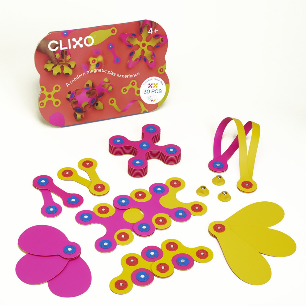 Clixo Crew Pack 30 stk pink/gul