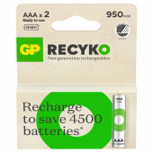 GP Recyko AAA battery, 950mAh, 2-pack GP Recyko AAA battery, 950mAh, 2-pack