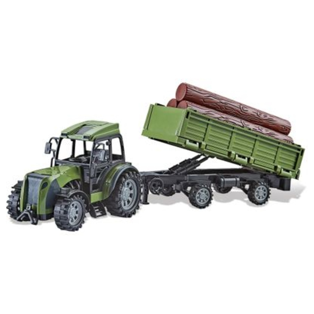Junior Wheels Køretøj Traktor med tømmertrailer