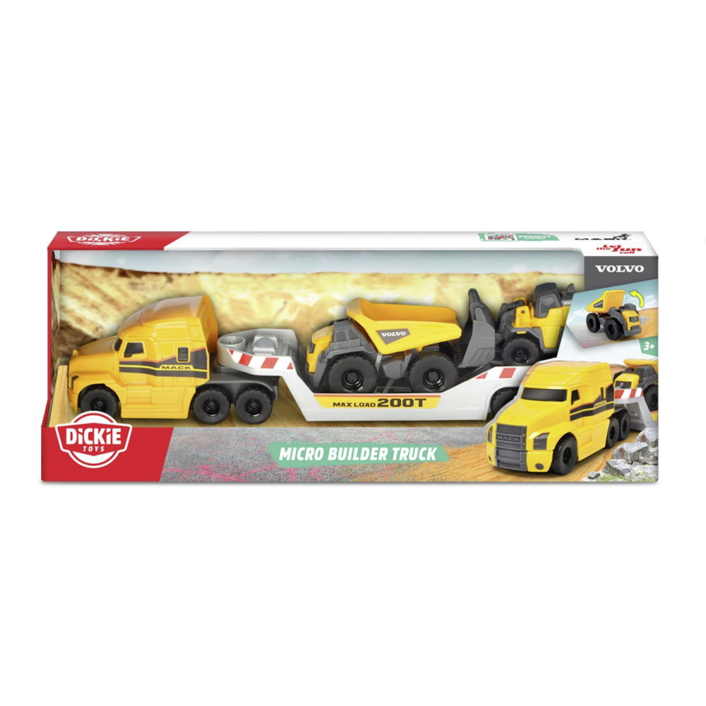 Mack/Volvo Lastbil med entreprenørkøretøjer