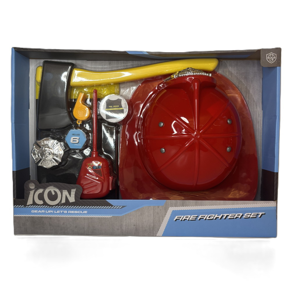 ICON - Brandmandssæt med hjelm og økse