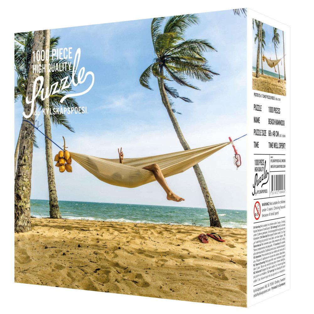 Kylskåpspoesi Pussel - Beach Hammock 1000 Brikker