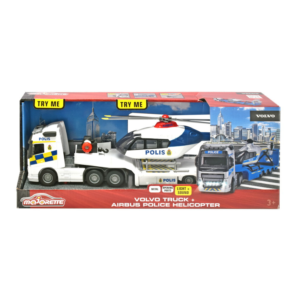Volvo FH-16 Svensk Politi Lastbil + Helikopter