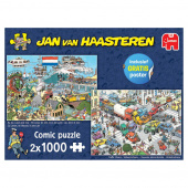 Jan Van Haasteren Traffic Chaos & By Air, Land and Sea 2x1000 Brikker